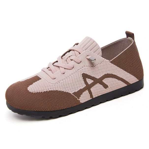 Women's Retro German Training Shoes Fly-woven Breathable Casual Shoes Women's Soft-soled Feet Flat Shoes Mother Shoes_vogvips.com