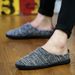 Driving One Foot, Four Seasons, Casual Half Slipp, Beach Trendy Men's Shoes, Fashionable And Ponalized Linen_vogvips.com