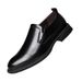 Euro Step Men's Business Leather Gentleman Formal Casual Spring Low-top Slip-on Floral Cowhide Pointed Brogue Shoes_vogvips.com