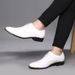 Large Size Leather 45 46 Business Formal Trendy Pointed Toe Wedding Groom Korean Style Men's Shoes_vogvips.com