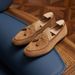 Men's Shoes Summer Breathable Loafers, Fashionable Retro Slip On Loafers, Suede Slip On Loafers With Tassels._vogvips.com
