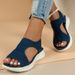 New Plus Size Women's Shoes 2025 Autumn Fish Head Casual Sleeve Fashion Sandals With Low Heels_vogvips.com