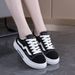 Black Canvas Women, New Breathable Low-top Sneakers, Trendy Korean Style, Versatile Soft-soled Hong Kong Style Women's_vogvips.com