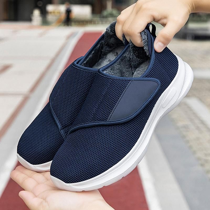 Fashion Winter Plush Fashion Orthopedics Wide Feet Swollen Shoes Couple Thumb Eversion Adjusting Soft Comfortable Diabetic Walking Shoes_vogvips.com