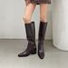 Chunky Heel For Women 2024 Autumn Winter New Women's Square Toe Tube Over-the-Knee Long High Heels Riding Boots_vogvips.com