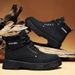 European Warm Series Autumn Winter New Men's Yellow Martin Outdoor Safety Shoes Fashion Versatile Non-Slip Work Boots_vogvips.com