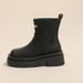 Tall Elastic Boots 2025 New British Style Heightened Thick-soled One-pedal Women's Boots Fashionable Short Boots Versatile_vogvips.com