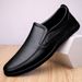 Classic Cowhide Casual Men's Breathable Sole Soft Leather Driver's Versatile Loafers Lazy Shoes_vogvips.com
