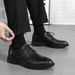 Suitable For All Seasons 2025 Spring New British Style Trendy Wedding Pointed Derby Casual Business Formal Leather Shoes Men 2304-G_vogvips.com