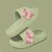 Tikp Women's Eva Butterfly Flat Soft And Fashionable Multiple Color Matching Casual Home Slippers_vogvips.com