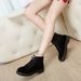 Women's Winter New Korean Style Thick-Soled Short Female Student Shoes Cotton With Fleece Warm Large Size Snow Boots For_vogvips.com