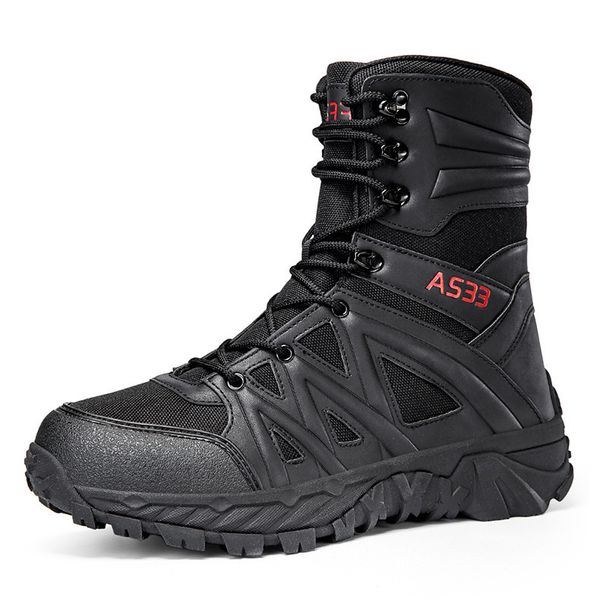 Men's Mid-Cut Anti-Slip Outdoor Hiking Boots Tactical Shoes For Grass Terrain Large Size_vogvips.com