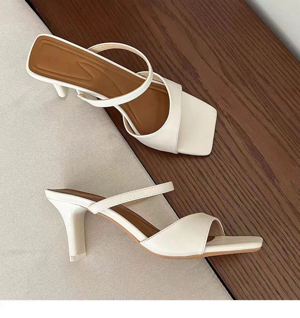 Wind High Heels For Women's Outdoor Wear In The Summer Of 2025, New Slim Heeled Square Open Toe Chair Sandals_vogvips.com