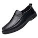 Euro Step 2025 Loafers Business Casual Slip-On Leather Shoes Low-Cut Top Layer Cowhide Moccasins Men's Trendy Breathable_vogvips.com