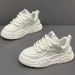 Spring New Breathable White Men's Versatile Thick Soled Sports And Leisure Board Dad Trendy Shoes_vogvips.com