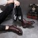 European Warm Series New Martin Washed Horse Leather Size 47 British Style Side Zipper High Top Work Boots Goodyear Craftsmanship_vogvips.com