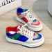Mandarin Duck Women's Rainbow Spring Little White Internet Red Casual Board Shoes Color Blocking Leather Surface_vogvips.com