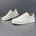 Men's Leather Small White Trendy And Versatile Thick Soled Casual Flat Shoes, Men's_vogvips.com