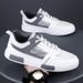 Men's Summer New Breathable Thin Hollow Mesh Canvas Korean Version Versatile Small White Thick Soled Board, Trendy_vogvips.com