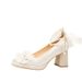 Women's Satin Bridal Heels - 5cm Block Heel Mary Jane Shoes For Wedding & Tea Ceremony (Convertible Design)_vogvips.com