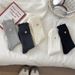 Unisex Embroidered Lace Socks With Heart Pattern, Medium Cuff, Breathable Cotton, Double-Needle Stitching, All-Season Wear_vogvips.com