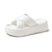 High End New Thick Sole Elevated Cool For Women EVA Cross Mesh Infrared Wearing Summer Slippers_vogvips.com