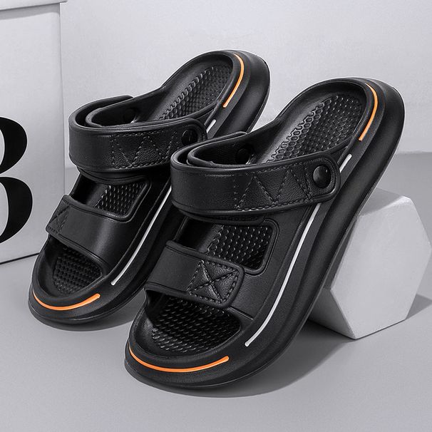 Men's One-sided Slippers, New EVA Men, Thick Soles For Home Use, And Cool Slippers With A Feeling Of Stepping On Feces._vogvips.com