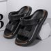 Men's One-sided Slippers, New EVA Men, Thick Soles For Home Use, And Cool Slippers With A Feeling Of Stepping On Feces._vogvips.com