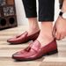 Leather Autumn New Korean Version Pointed Tassel Men's British Crocodile Pattern Hairstylist Leather Men's Shoes_vogvips.com