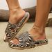 Women's Zebra Print Slip-On Slippers Summer Fashion Versatile Sandals Comfortable Home Slides For Beach Walks Street Wear_vogvips.com
