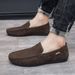 New men's shoes casual breathable driving flat loafers a slip-on loafer straddle_vogvips.com