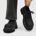 ShoeVault Paris Derby Men Women, Thick-Soled Height-Increasing Derby, Niche Charcoal Black Big-Toe Shoes, Leather Shoes For_vogvips.com