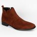 Euro Step Small Square Toe Shoes Versatile Fashion Men's Short Ankle Boots_vogvips.com