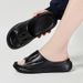 Men's Slippers Trend Summer New Versatile, With Thick Sole Comfortable Feel Stepping On Poop. Suitable Outdoor Wear And_vogvips.com