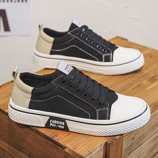 Summer Canvas Shoes Breathable Versatile Skateboard Shoes Men's Soft Sole Casual Sports Trendy Fashion Canvas Shoes Men_vogvips.com
