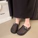 2026 New Summer Low-Heel Women's Slippers, Mesh Hollow Design, Breathable, Comfortable, Solid Color, Simple And Elegant,_vogvips.com