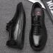 European Warm Series Autumn Winter Casual Leather Round Toe Wide Version Extra Large Size 45-49 Men's Thick Sole Lace-up Business Work Single_vogvips.com