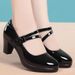 Shallow Mouth Single Shoe New Style Small High Heels Spring And Autumn Women's Soft Leather For Fashion Shows With Qipao_vogvips.com