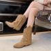 2026 Western Cowboy Long For Women Autumn New Fashion Versatile Slimming Short Tube Elegant Melad Brown Martin Boots_vogvips.com