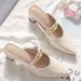 French-style Pointed-toe Mules Women, New Vintage Style Spring Summer 2026, Elegant And Suitable For Pairing With_vogvips.com