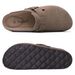 Crestar Women's Suede Clogs Lady Fashion Buckle Leather Mules Comfort Cork Footbed Potato Shoes With Arch Support Beach Sandal_vogvips.com
