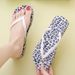 Summer New Flat Fashion Leopard Print Flip-Flops For Women, Non-Slip Plastic Outdoor Beach Toe-Post Sandals_vogvips.com