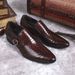 Genuine Snake Patterned Leather, Formal Fashionable, Trendy, Wedding Men's Leather Top Layer Cowhide , Comfortable_vogvips.com
