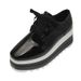 Large Size Women's Shoes 2025 Spring And Autumn New Round Toe Lace Up Sponge Cake Thick Sole Single Shoe For Women_vogvips.com