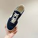 Genuine Leather Version~Women's Autumn New Thick-Soled White With Mesh Panels, Round Toe, Lace-Up, Casual And Versatile_vogvips.com