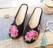 Slippers, High Heels, Hot Diamonds, Women's Cloth Shoes, Summer Linen Embroidery, Ethnic Style, External Wearing Sandals_vogvips.com