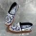 Womens Blue Floral Print Espadrille Flats Slip On Canvas Shoes For Summer Daily Wear And Beach Trips_vogvips.com