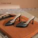 Qianluhui Classic Mule Shoes With Metal Toe Cap, Anti-Kick, Versatile For Commuting, Half-Slippers, Lightweight And_vogvips.com
