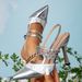Stunning Silver Metallic Heeled Mules – Glamorous Pointed-Toe Party Sandals With Rhinestone Accents, Women's High Heel Dress Shoes"_vogvips.com