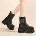 Height Increasing Shoes People Thick Sole 8㎝Low-top Short Boots For Women, Spring New Hot Girl Style, Motorcycle Martin_vogvips.com
